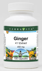Terravita Ginger 4:1 Extract 450 mg - 300 Capsules