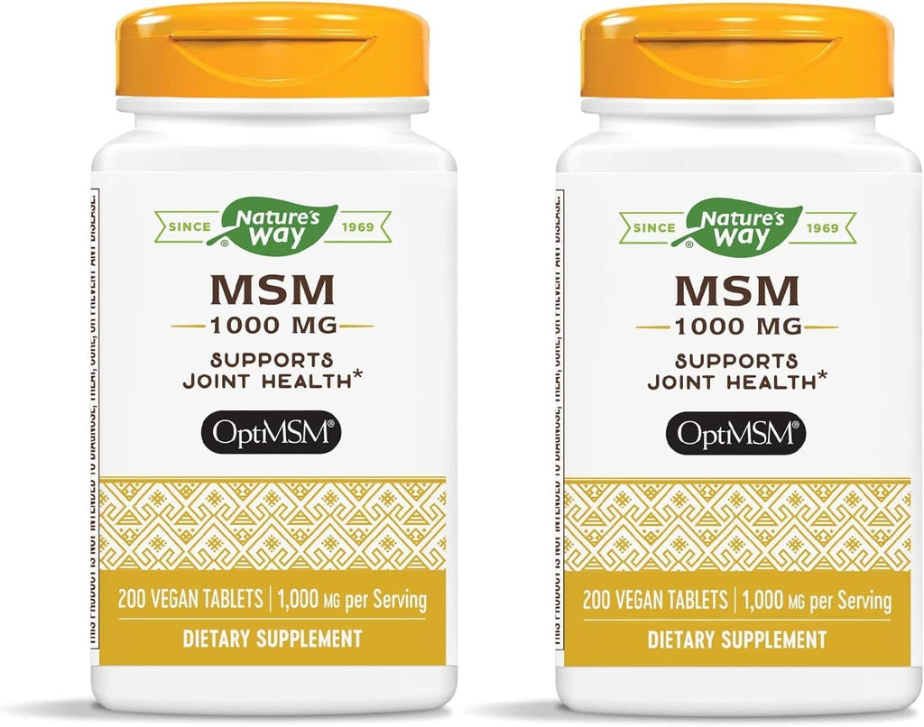 Nature's Way MSM 1000 mg Joint Health Supplement - 200 Tablets