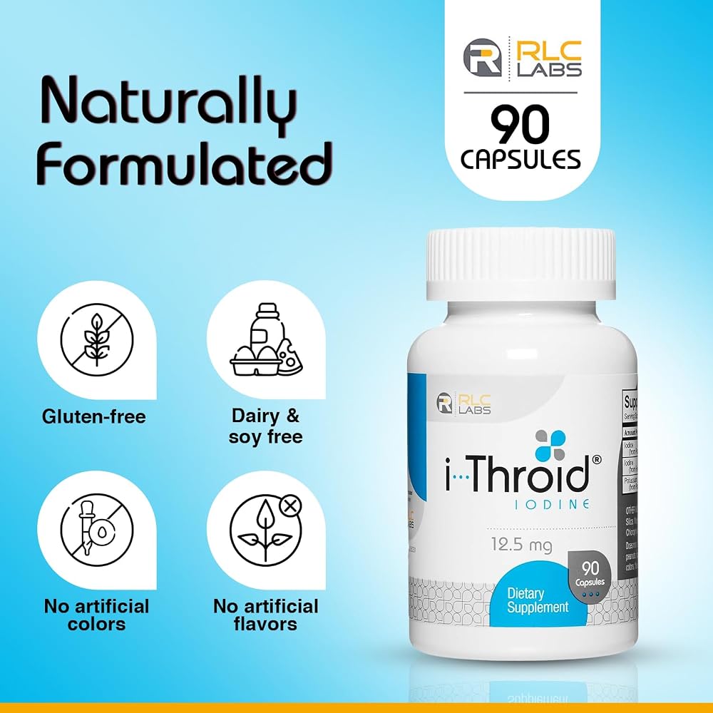 RLC Labs i-Throid 12.5 mg Thyroid Support - 90 Vegetarian Capsules - image 2
