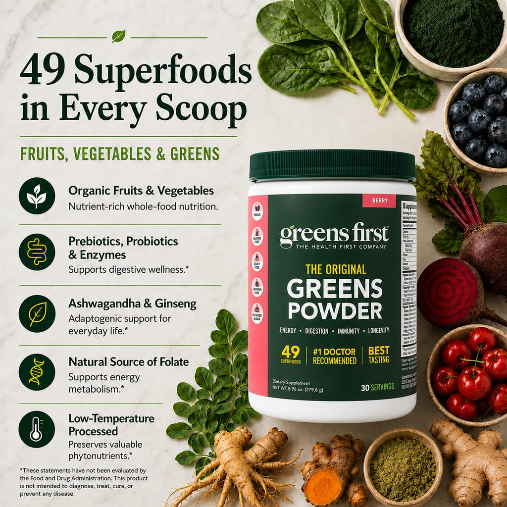 Greens First Original Greens Powder Berry - 30 Servings - image 3
