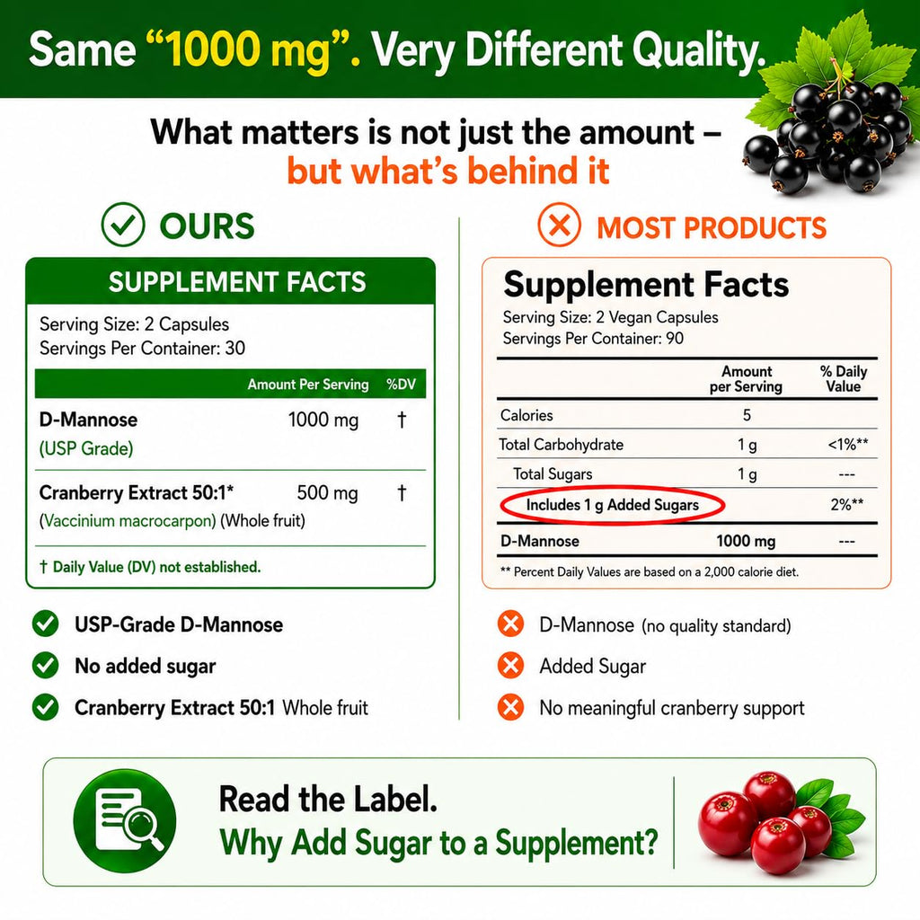 HCL Herbal Code Labs D-Mannose with Cranberry Extract - 60 Capsules - image 7