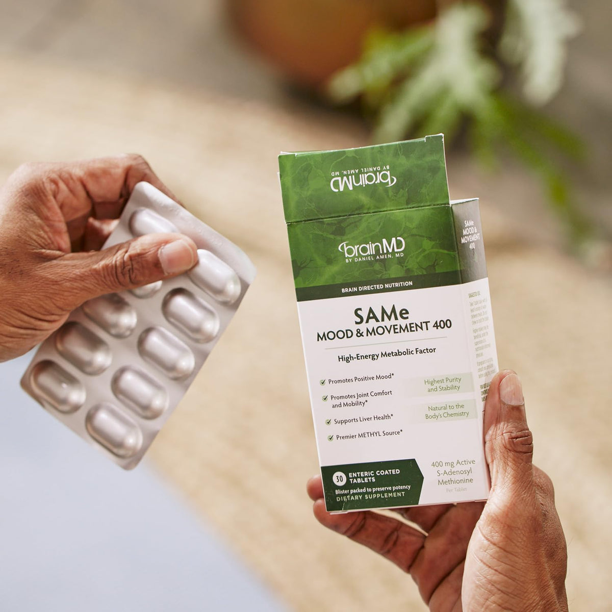 BrainMD Dr Amen SAMe 400 Mood & Movement - 30 Tablets - image 4