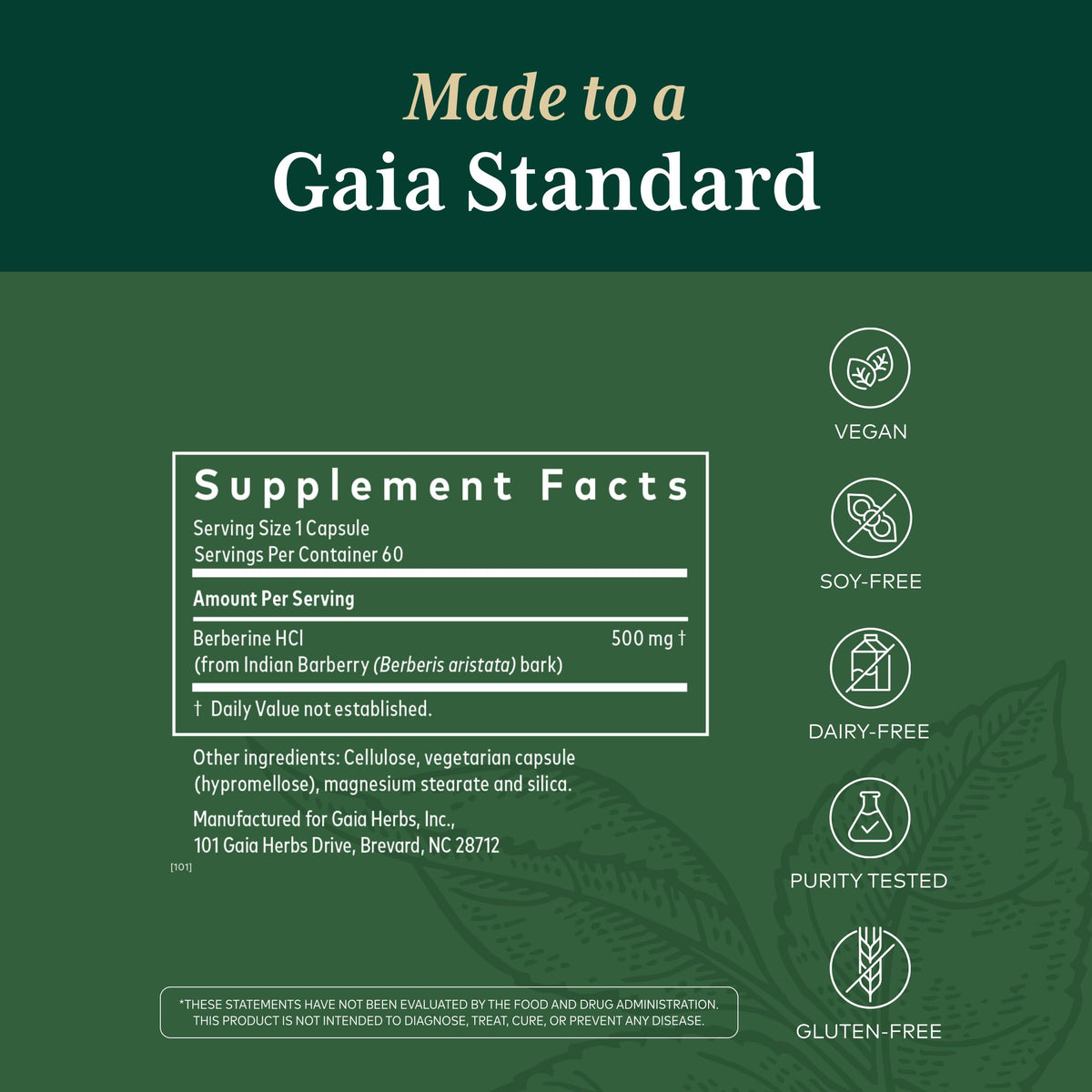 Gaia Herbs PRO Berberine Metabolic Supplement - 60 Capsules - image 2