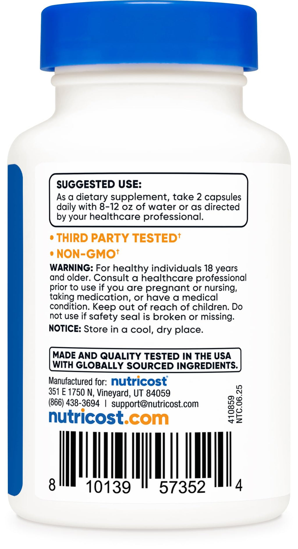 Nutricost Coleus Forskohlii 500mg Capsules - Maximum Strength Formula