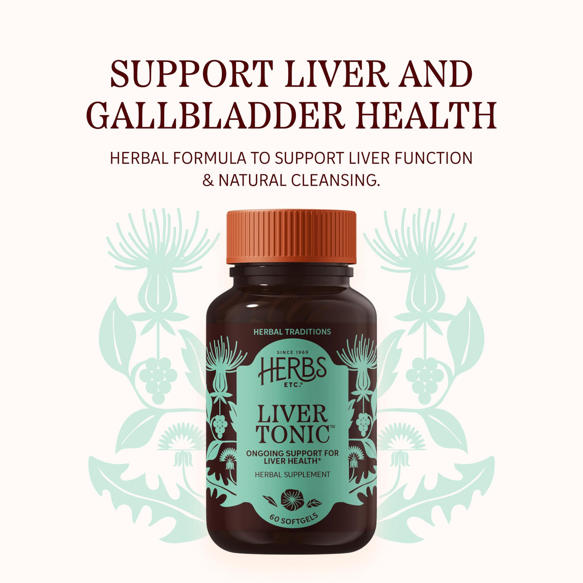 Herbs Etc. Liver Tonic Softgels, Organic - 60 Softgels - image 3