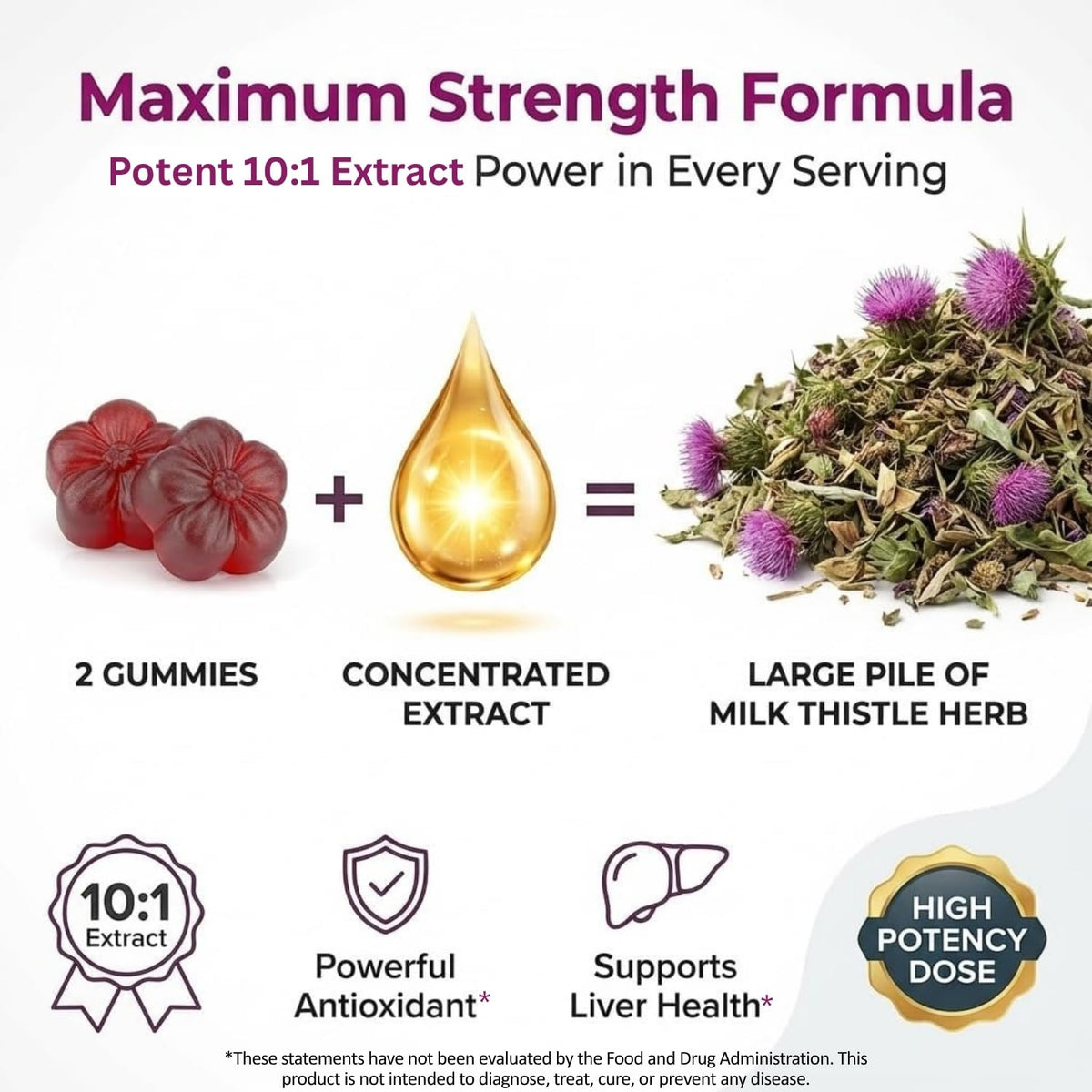 Purify Life Milk Thistle Gummies Sugar-Free Liver Support - 60 Count - image 4