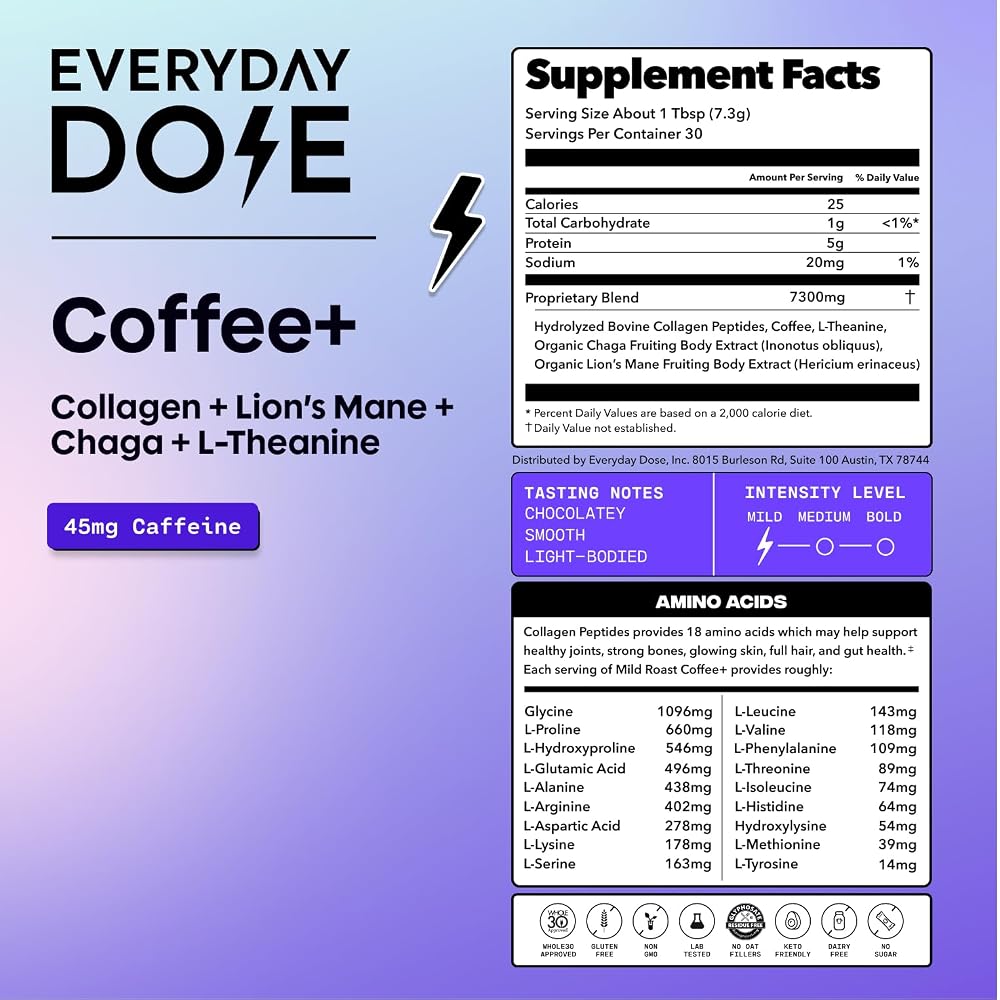 Everyday Dose Premium Adaptogenic Mushroom Coffee - 30 Servings - image 2
