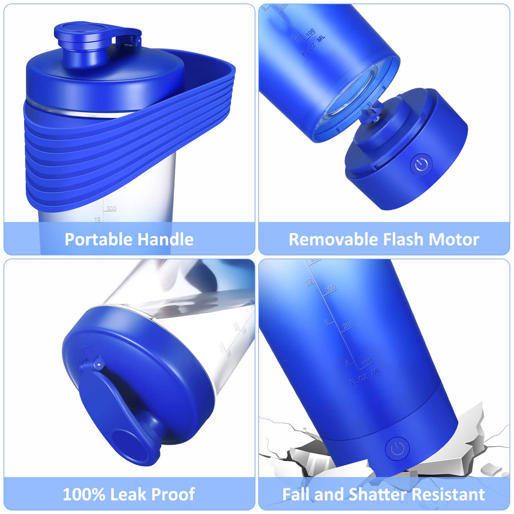 Heinstian Electric Shaker Bottle 24oz USB Rechargeable Mixer - Blue Gradient - image 7