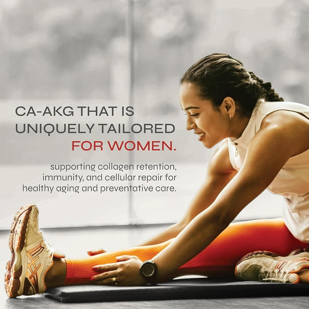 Rejuvant Women's Calcium AKG Supplement 1000mg, 98% Pure Ca-AKG