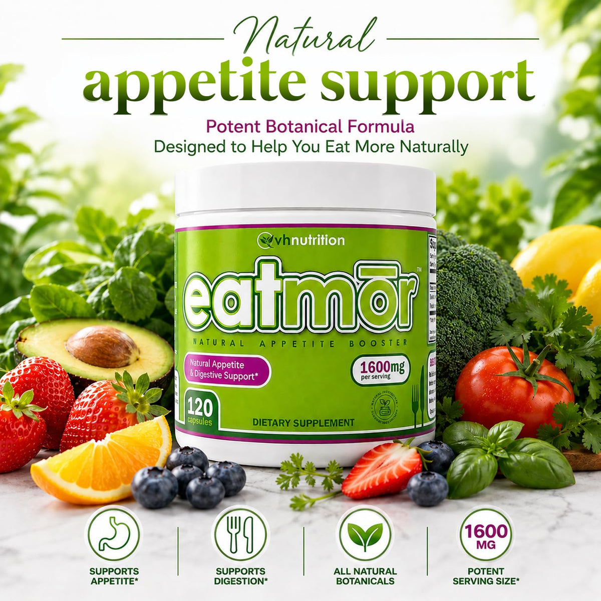VH Nutrition Eatmor Appetite Stimulant - 120 Capsules - image 2