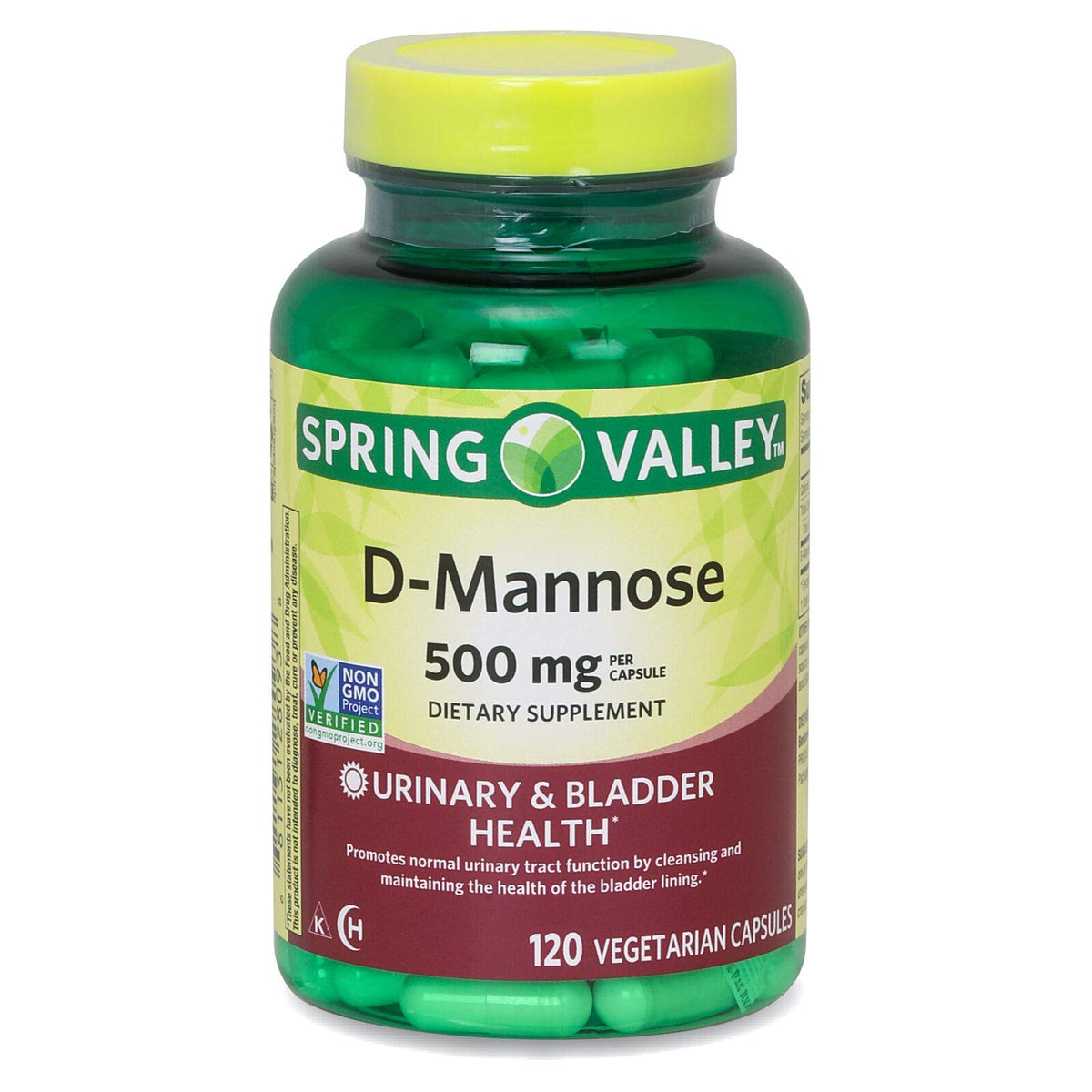 Spring Valley D-Mannose 500 mg Bladder Health - 120 Capsules