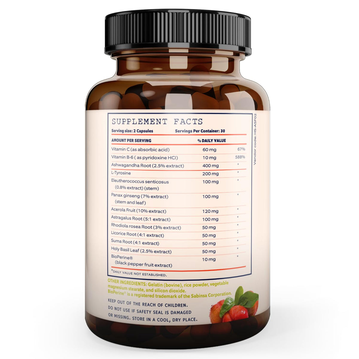 NUTRATEMPLE Adrenal Support Ashwagandha Supplement - 60 Capsules - image 4