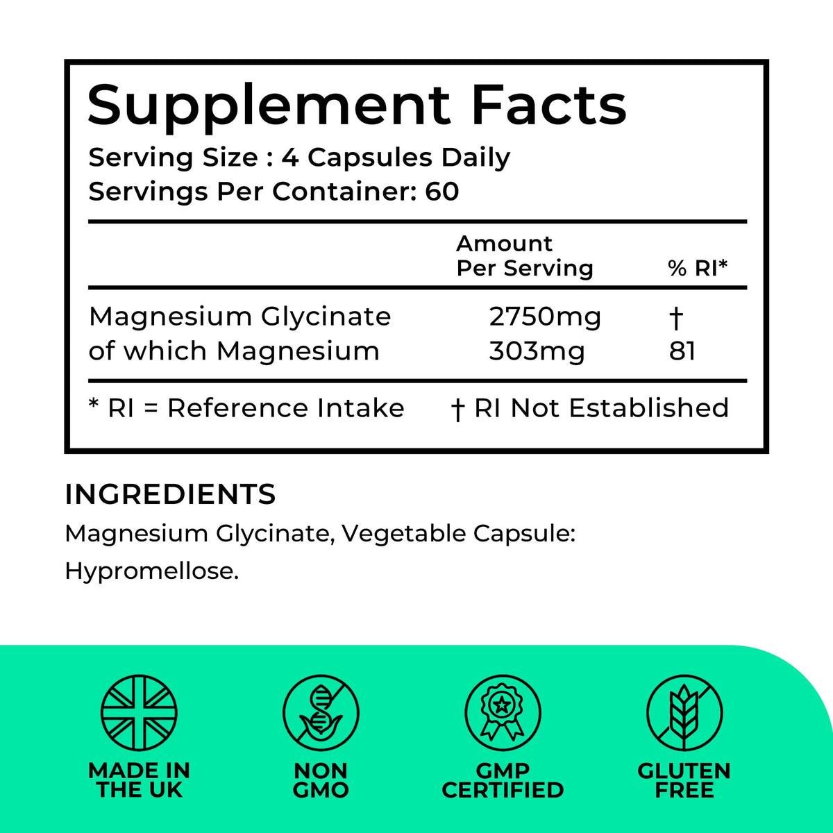 Love Life Supplements Magnesium Glycinate 303mg - 240 Capsules - image 2