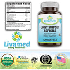Livamed Joint Support Supplement Glucosamine Chondroitin MSM - 120 Softgels - image 2
