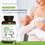 Sweetbottoms Organic Moringa Capsules for Breastfeeding Support - 120 Capsules - image 2