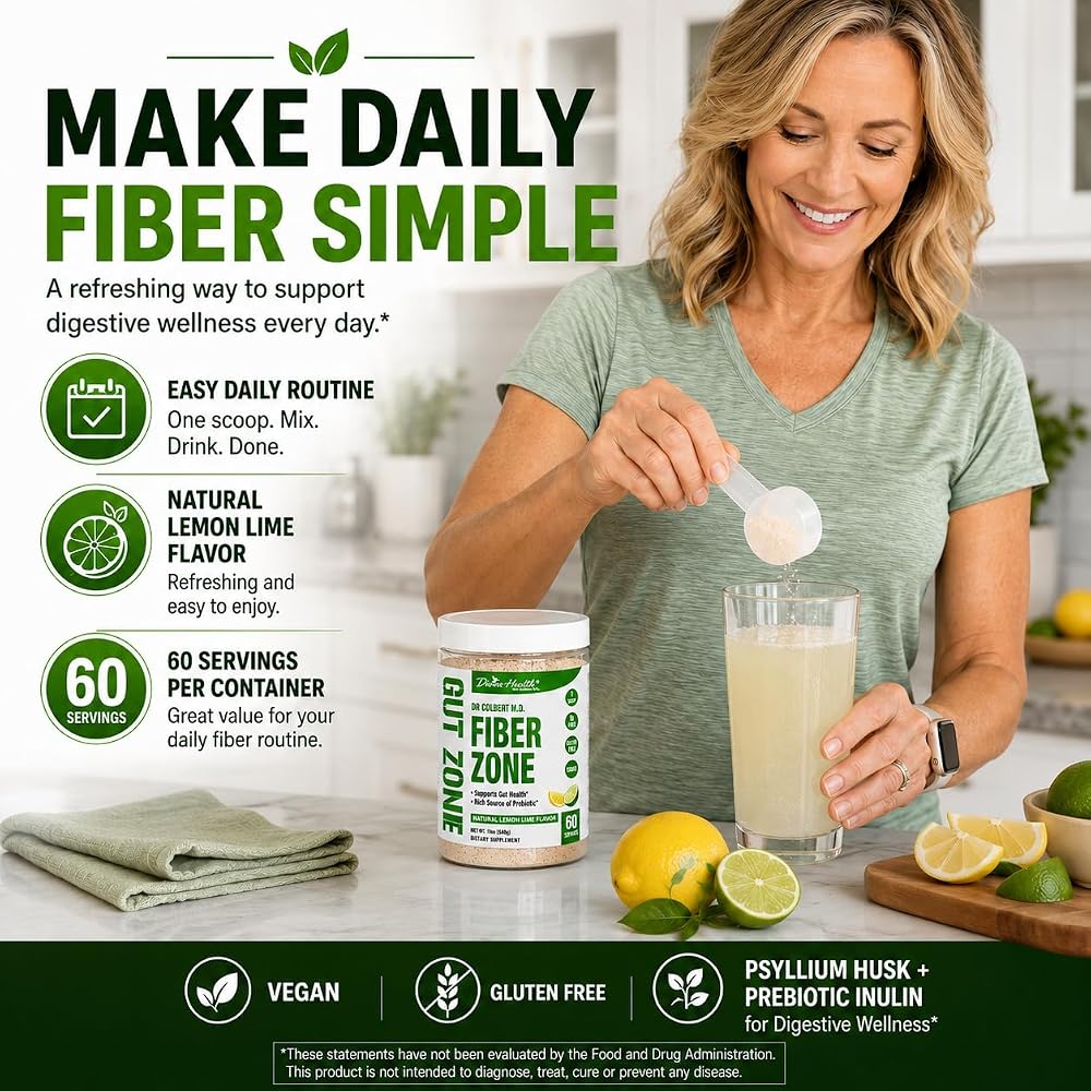 Divine Health Fiber Zone Powder Lemon-Lime - 60 Servings - image 4