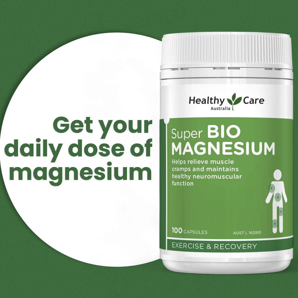 Healthy Care Super Bio Magnesium - 100 Capsules - image 2