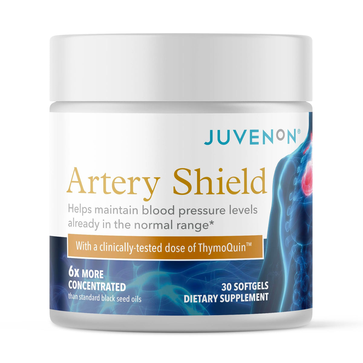 Juvenon Artery Shield Black Seed Oil Supplement - 30 Softgels