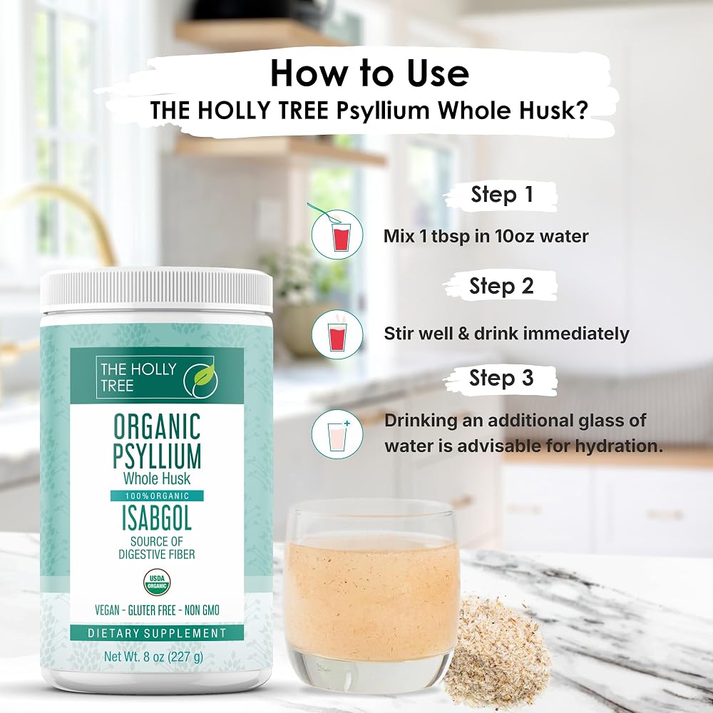 The Holly Tree Psyllium Husk Powder Organic - 8 oz - image 5