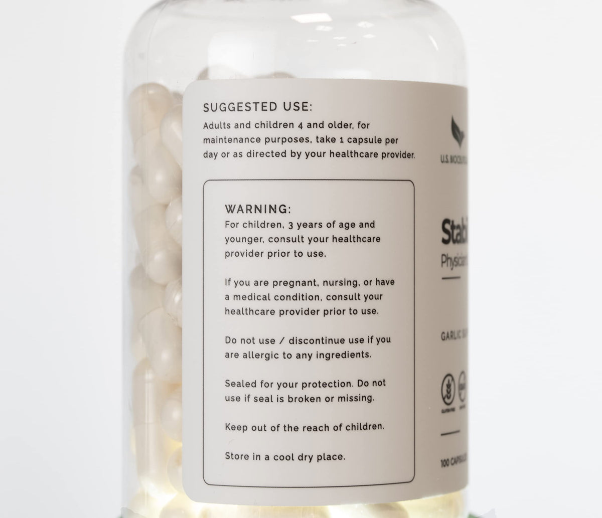 U.S. Bioceuticals Stabilized Allicin 700mg - 100 Capsules - image 4