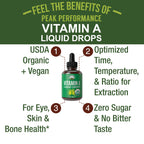 Peak Performance Vitamin A Liquid Drops USDA Organic Vegan - 1 Fl Oz - image 2