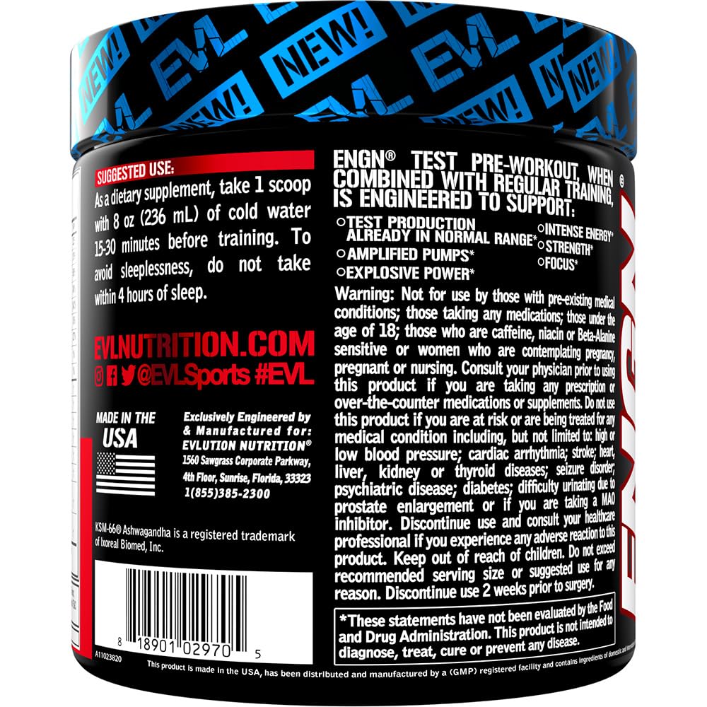 Evlution EVL ENGN Test Pre-Workout Powder - 10.05 oz - image 4