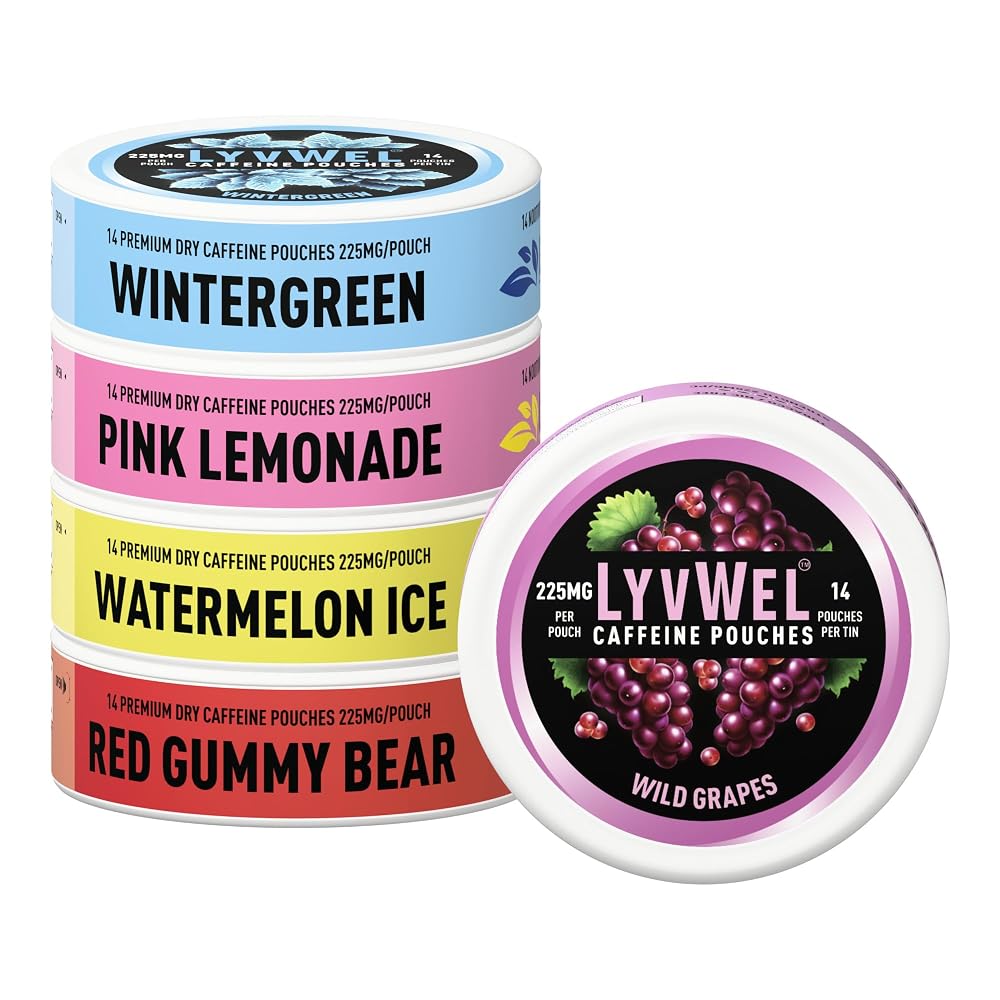 LyvWel 225mg Caffeine Pouches