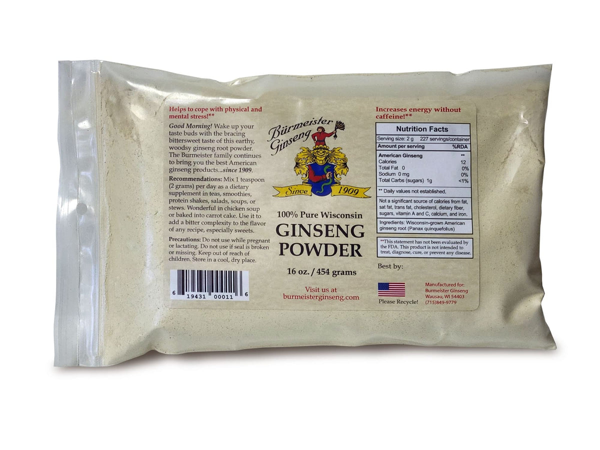 Burmeister Ginseng 100% Pure American Ginseng Powder - 16 oz