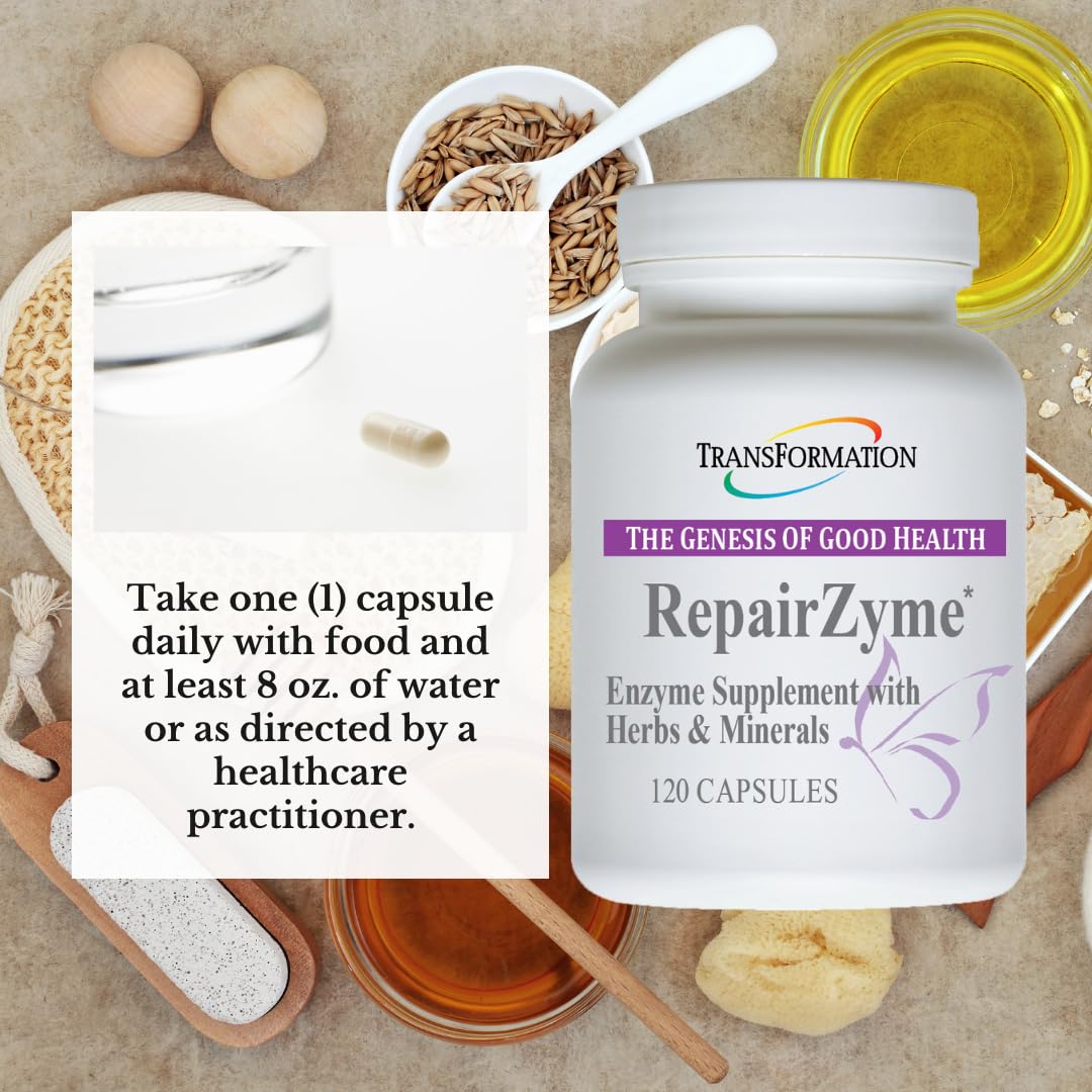 TRANSFORMATION RepairZyme Digestive Enzyme Blend - 120 Capsules - image 3