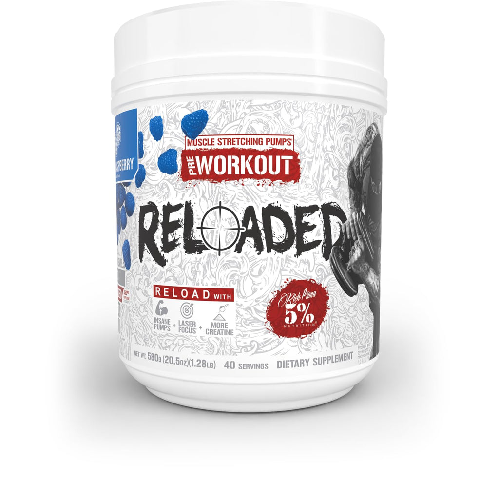 5% Nutrition Reloaded High Stim Pre-Workout Powder - 18 oz