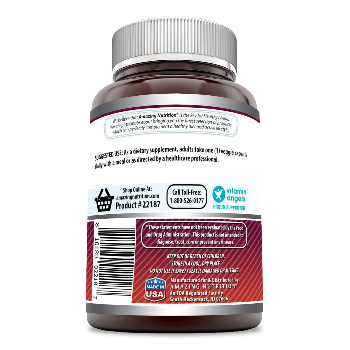 Amazing Nutrition Quercetin 500mg - 120 Vegetarian Capsules - image 3