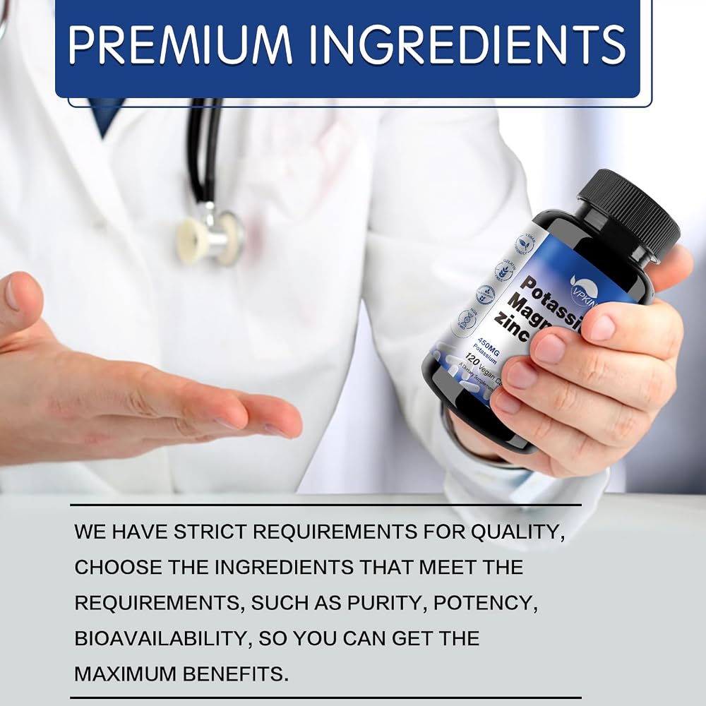 VPKIN Potassium Magnesium Supplement 1000mg