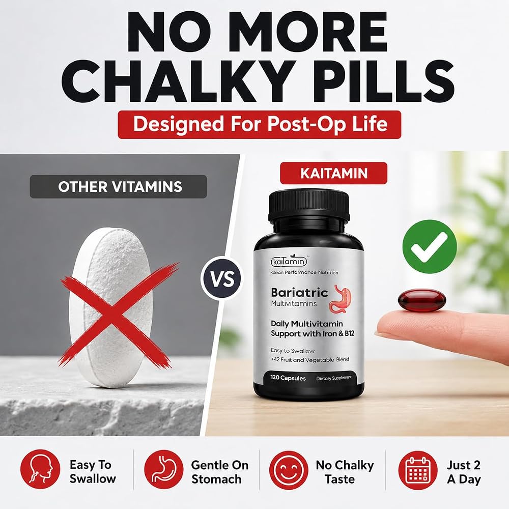 Kaitamin Bariatric Multivitamin with Iron Once Daily - 120 Softgels - image 2