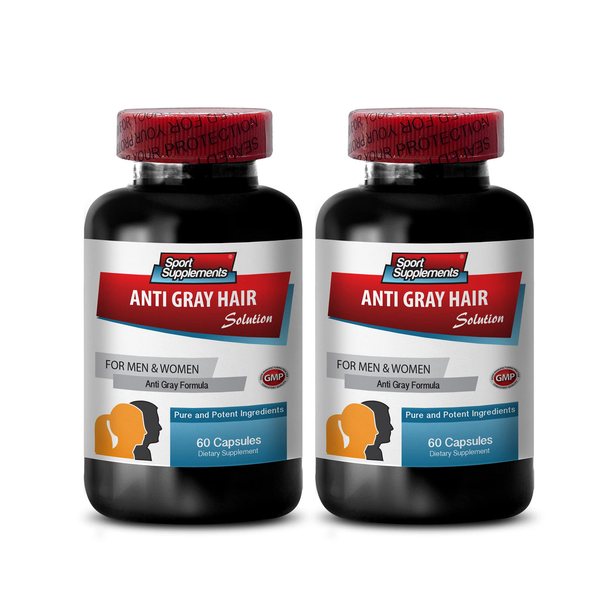 Sport Supplement Folic Acid Anti Gray Hair Capsules - 120 Capsules
