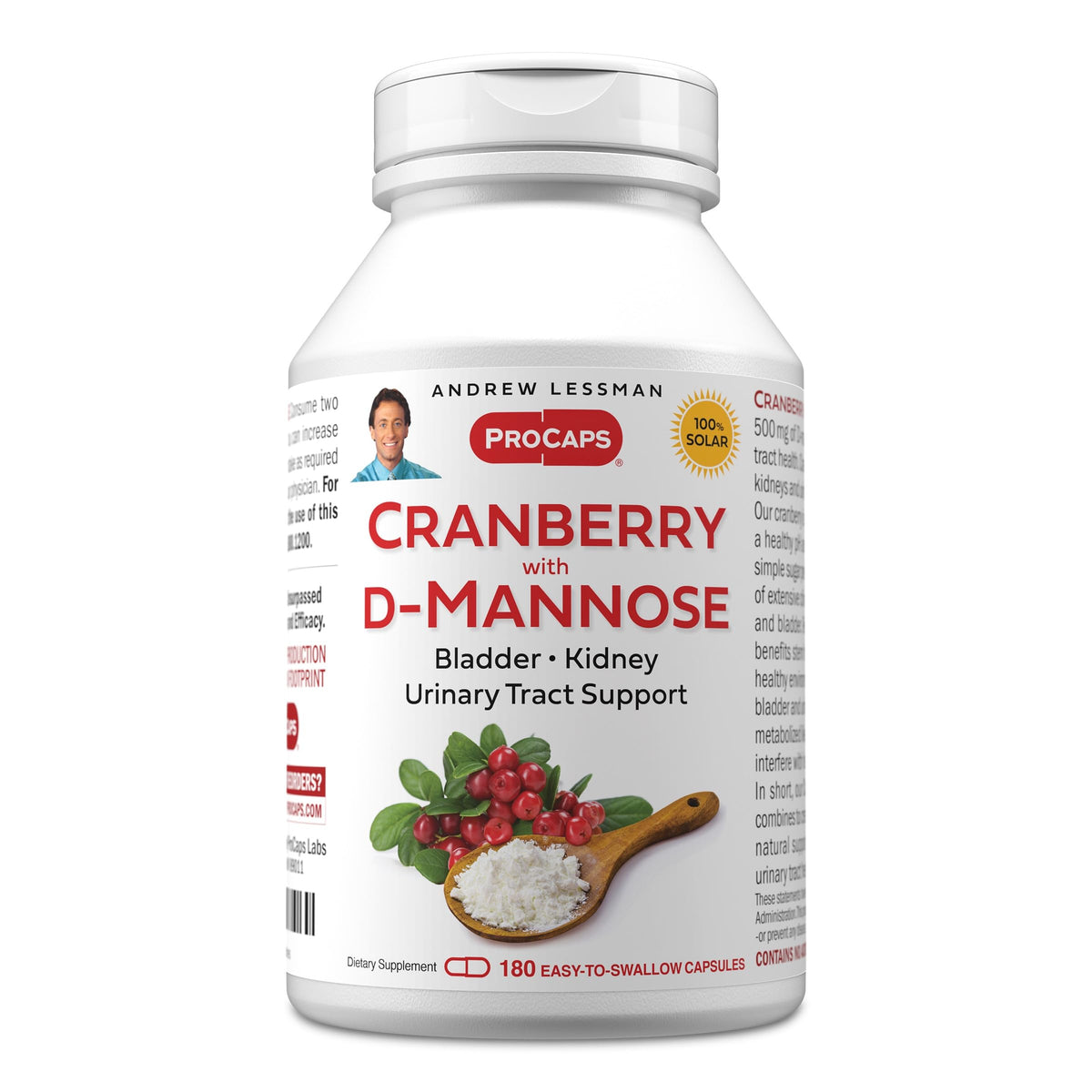 ANDREW LESSMAN Cranberry with D-Mannose - Capsules - Supports Bladder