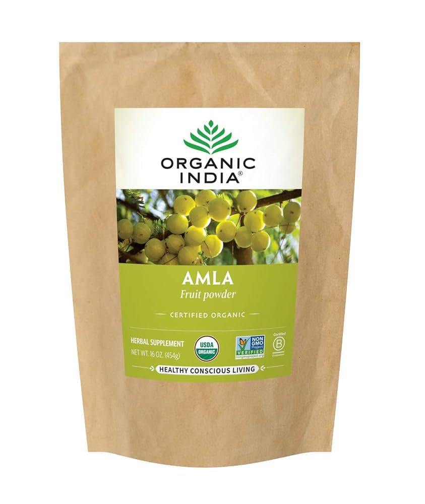 ORGANIC INDIA Amla Powder Indian Gooseberry Immune Support - 1 Lb