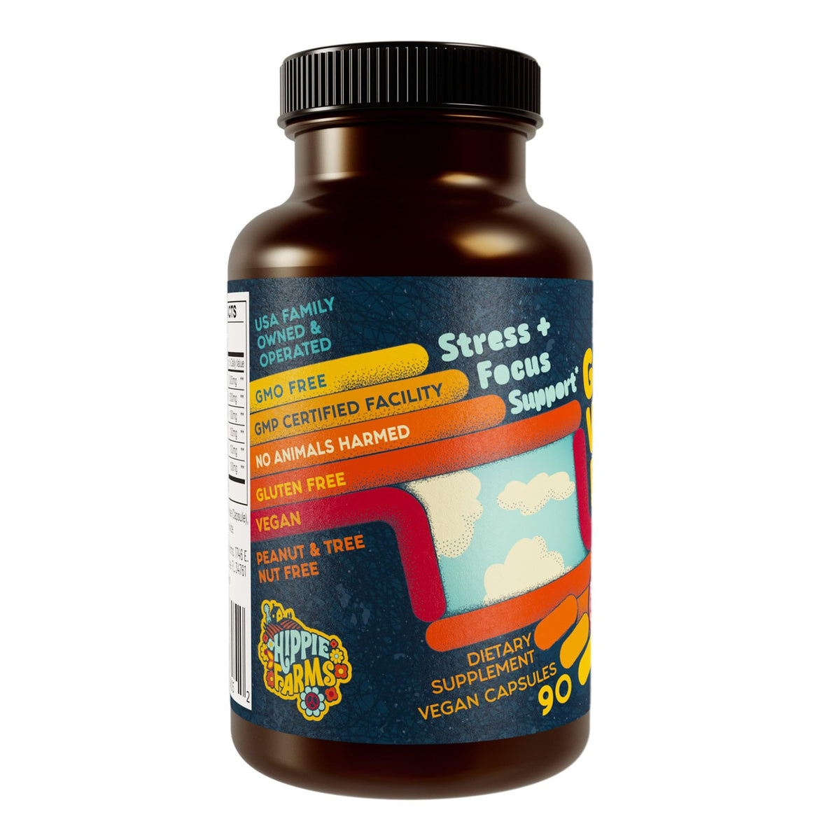 Hippie Farms Good Vibrations Blend Stress & Mood Support - 90 Capsules - image 4