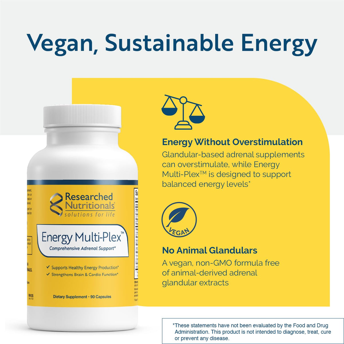 Researched Nutritionals Energy Multi-Plex Adrenal Support - 90 Capsules - image 4