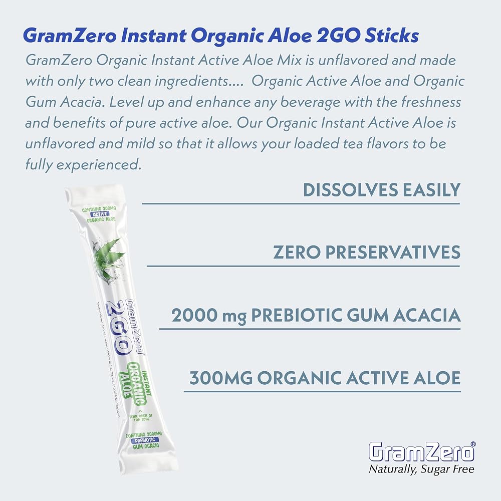 GramZero 2GO Sticks Organic Aloe Powder - 12.7 oz - image 5