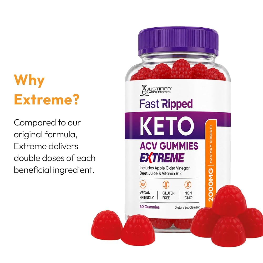 Justified Laboratories Fast Ripped Keto Gummies Extreme 2000MG