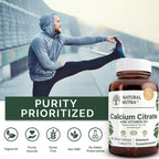 Natural Nutra Calcium Citrate with Vitamin D3 - 60 Tablets - image 4