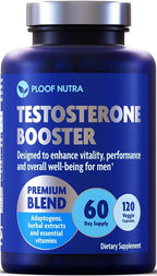 PLOOF Nutra Testosterone Booster for Men - 120 Capsules