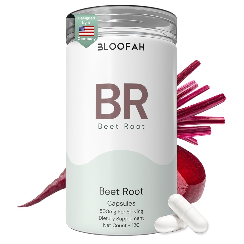 Bloofah Beet Root Extract 500mg Capsules - 120 Count