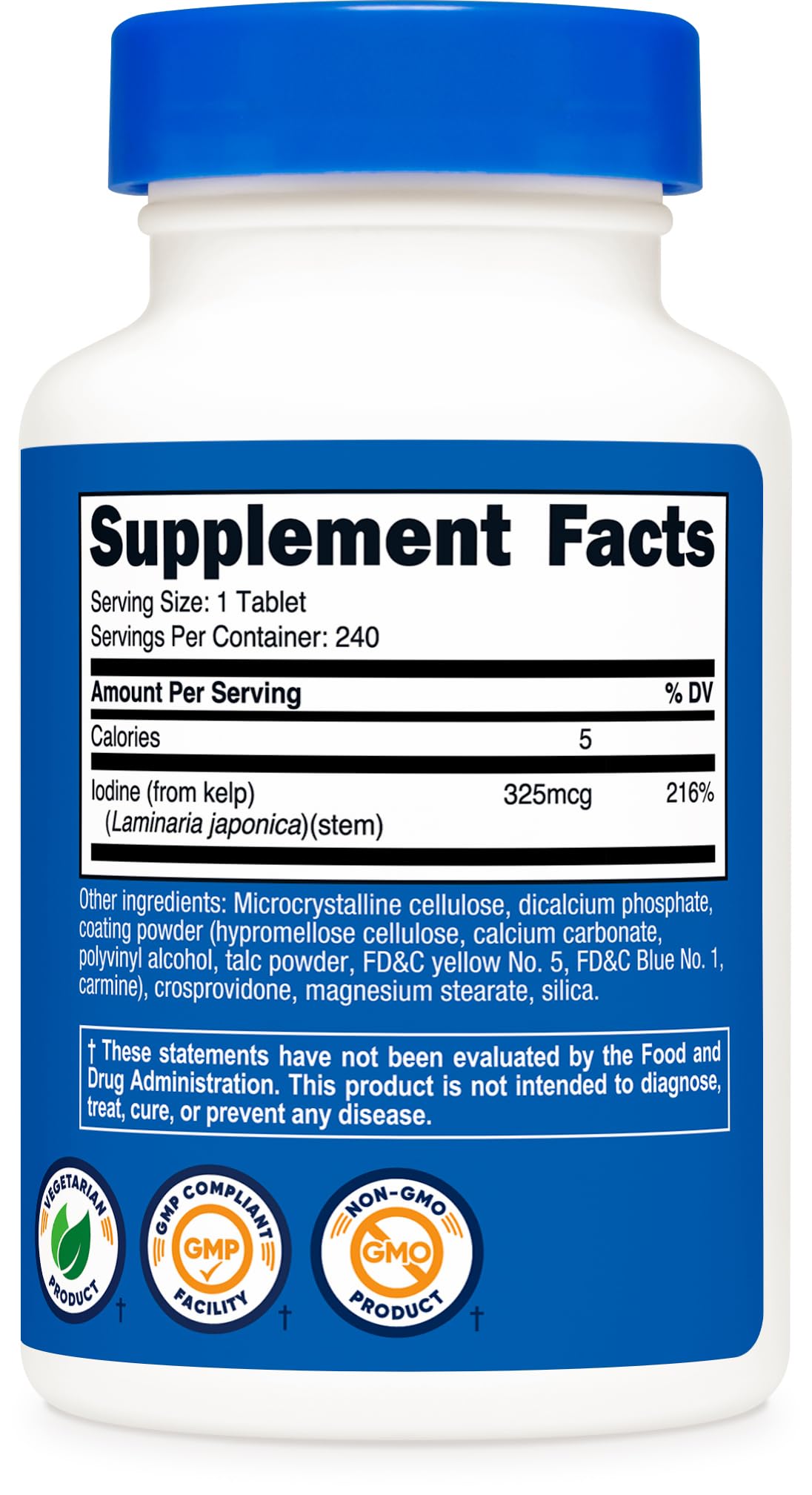 Nutricost Kelp Tablets 325mcg Iodine - 240 Tablets - image 5