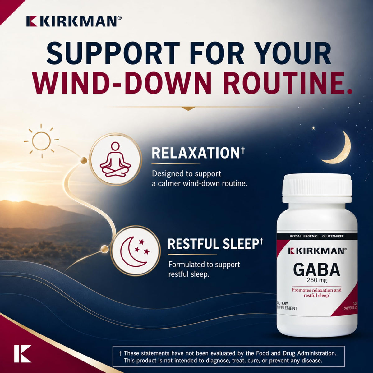 Kirkman GABA 250 mg Amino Acid Supplement - 150 Vegetarian Capsules - image 5