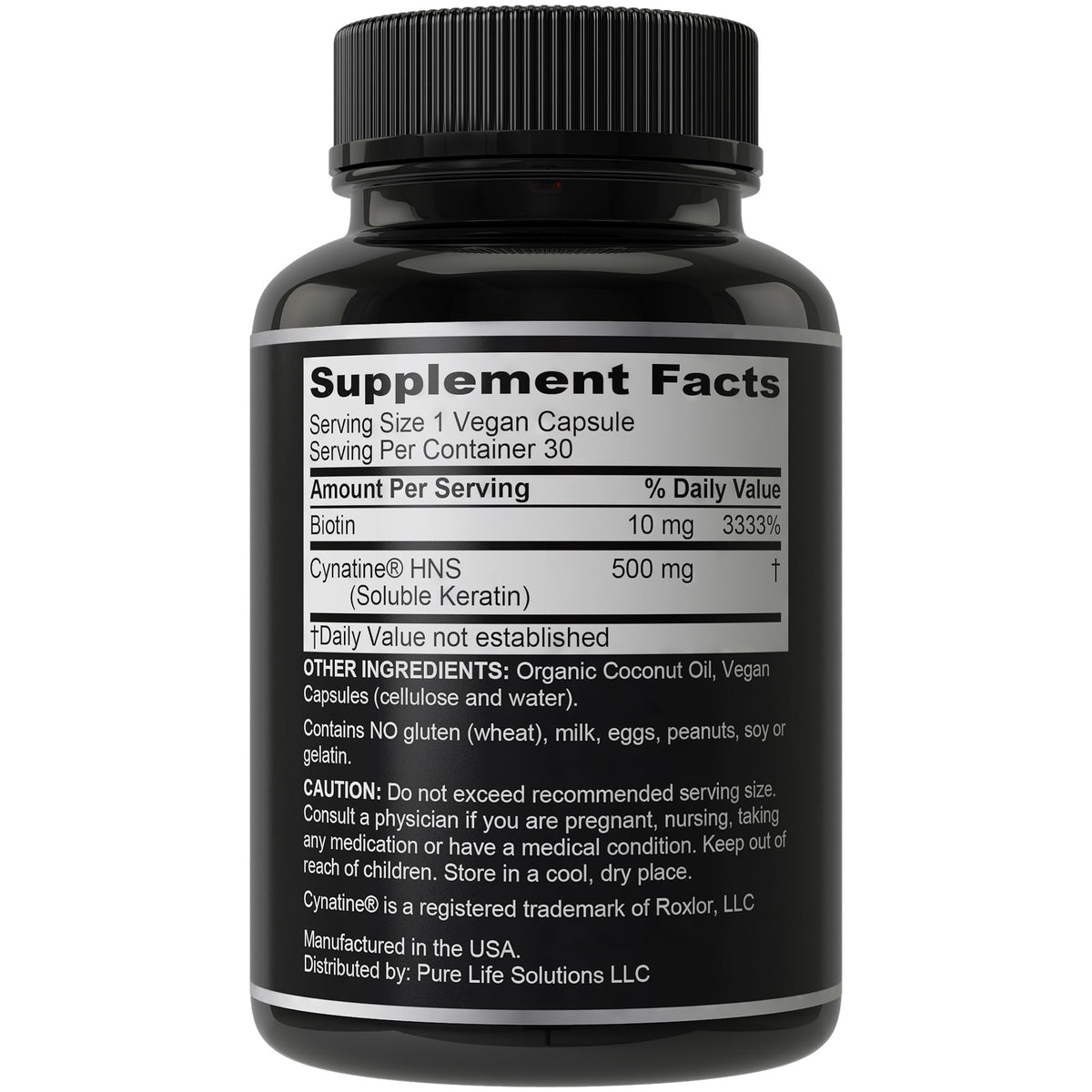 Hair Thickness Maximizer Keratin Cynatine HNS + Biotin 10000mcg - 30 Capsules - image 6