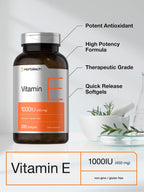 Horbäach Vitamin E 1000 IU Softgels - 200 Count - image 3