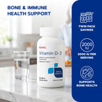 GNC Vitamin D-3 2000 IU for Healthy Bones - 180 Tablets - image 3