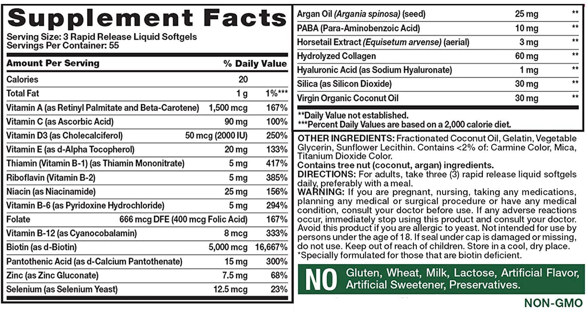 Nature's Truth Superior Strength Hair/Skin/Nails Softgels - 330 Count - image 2