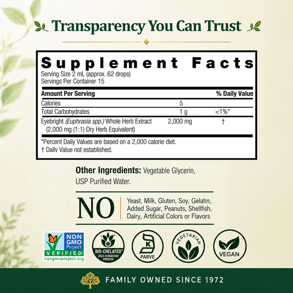 Nature's Answer Eyebright Herb Extract - 1 Fl Oz - image 4